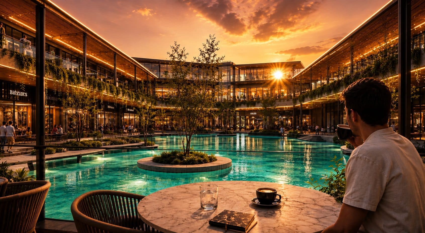 El Espejo — OASIS al atardecer